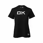Футболка женская черная "ОК"