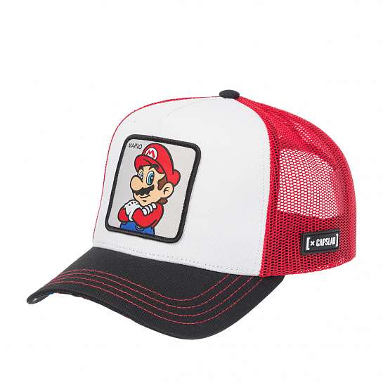 Бейсболка CAPSLAB арт. CL/SMB/1/MAR Super Mario Mario (белый / черный)