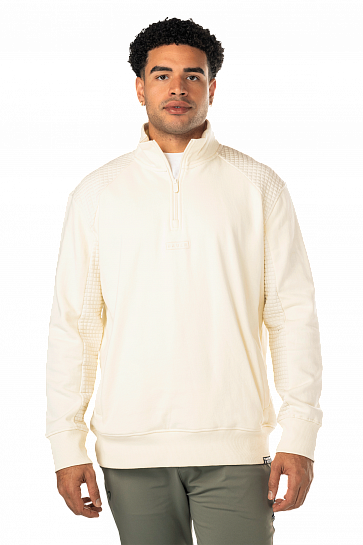 Толстовка без капюшона S25 BAUER QUILTED 1/4 ZIP-CREAM