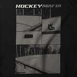 Женское худи «Hockey Mafia» Серый принт на спине
