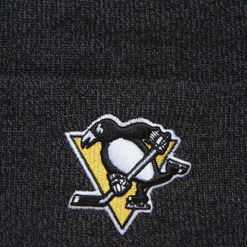 Шапка Pittsburgh Penguins, чер.меланж, 55-58