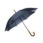 Зонт-трость с автоматическим включением темно-синий с ручной росписью