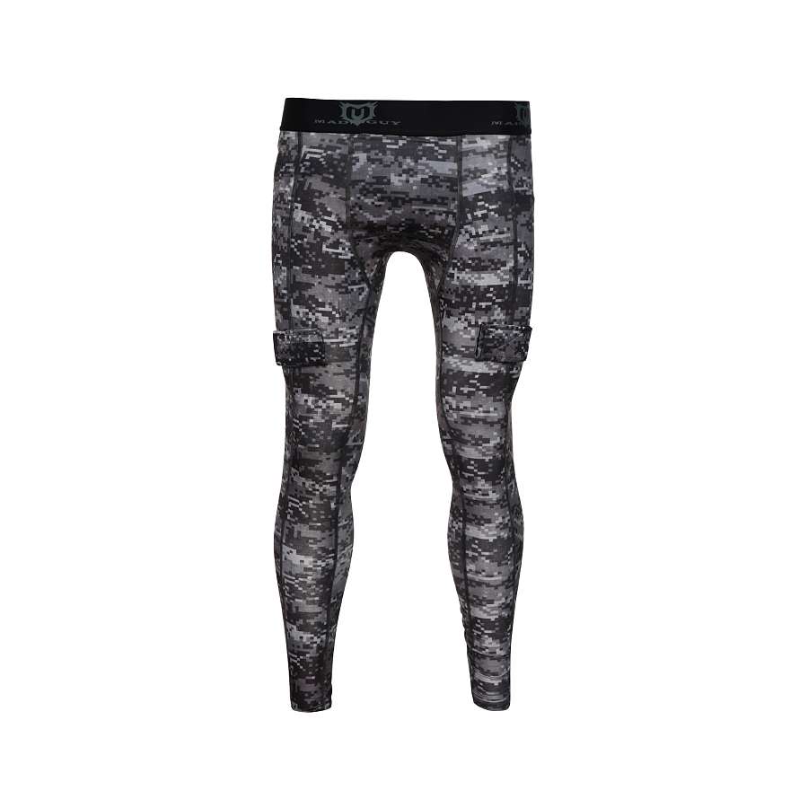 Брюки компрессионные с раковиной Camo-Line MAD GUY JR (пиксель/серый)