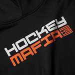 Мужское худи «Hockey Mafia» Серый принт на спине