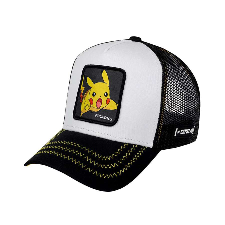 Бейсболка CAPSLAB арт. CL/PKM2/1/PIK5 Pokemon Pikachu (белый / черный)