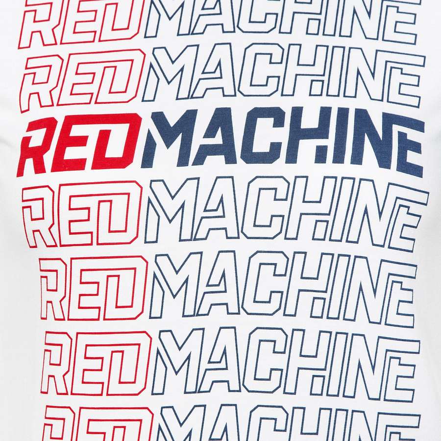 Футболка женская "Red Machine" оверсайз белая арт. RM20010