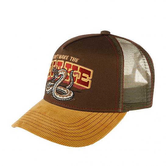Бейсболка FWS арт. 7761171 TRUCKER CAP DONT WAKE THE SNAKE (коричневый / горчичный)