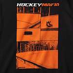 Женское худи «Hockey Mafia» Оранжевый принт на спине