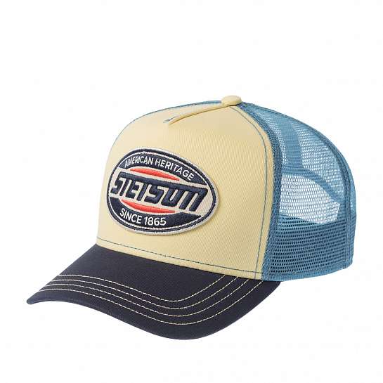 Бейсболка STETSON арт. 7741105 TRUCKER CAP HIGH SPEED (светло-желтый / темно-синий)