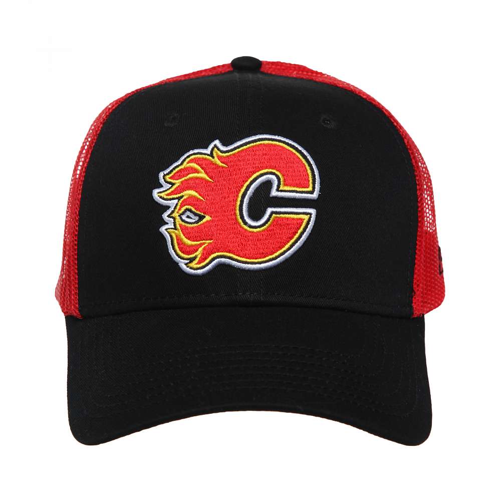 Бейсболка Calgary Flames, черн.-красн.