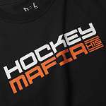 Футболка мужская "Hockey Mafia". Серый принт на спине.