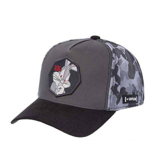 Бейсболка CAPSLAB арт. CL/LOO11/1/PCT/BUG Looney Tunes Bugs Bunny (темно-серый / черный)