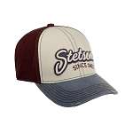 Бейсболка STETSON арт. 7721143 BASEBALL CAP VINTAGE DISTRESSED (белый / голубой / бордовый)