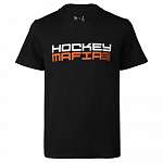 Футболка мужская "Hockey Mafia". Серый принт на спине.