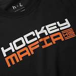 Футболка мужская "Hockey Mafia. Оранжевый принт на спине.