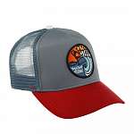 Бейсболка COASTAL арт. HFT The Glow (серый / красный)