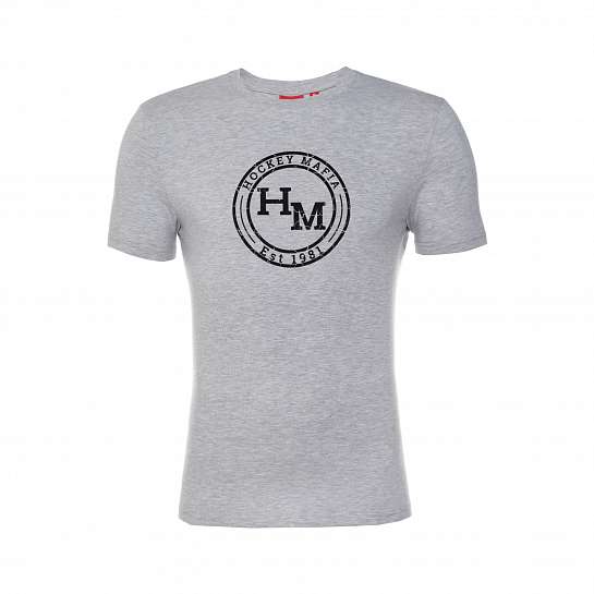 Футболка мужская "Hockey Mafia. Est 1981. круг" серая
