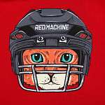Худи детское красное "Кот в шлеме" арт. RM20041