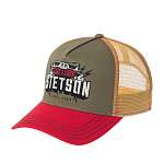 Бейсболка STETSON арт. 7741111 TRUCKER CAP FESTIVAL LIVE LOUD (оливковый / красный)