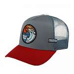 Бейсболка COASTAL арт. HFT The Glow (серый / красный)