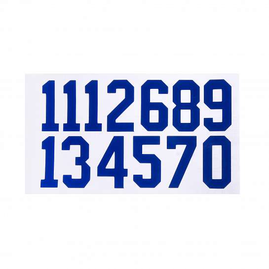 Набор наклеек цифр на хоккейный шлем BIG BOY (голубой)