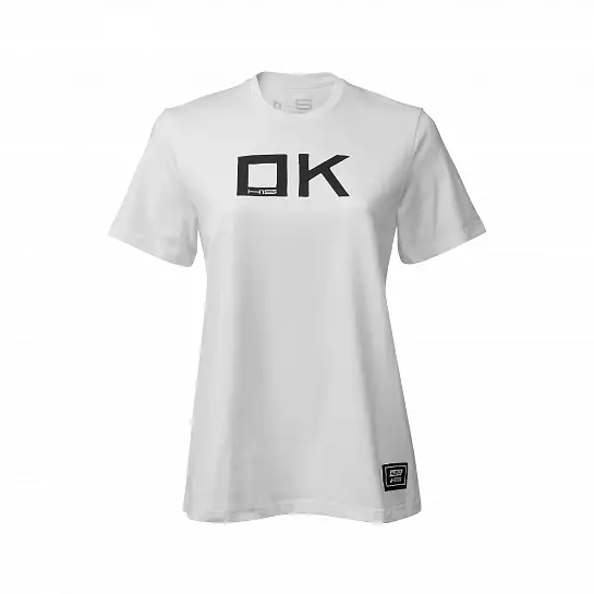 Футболка женская белая "ОК"