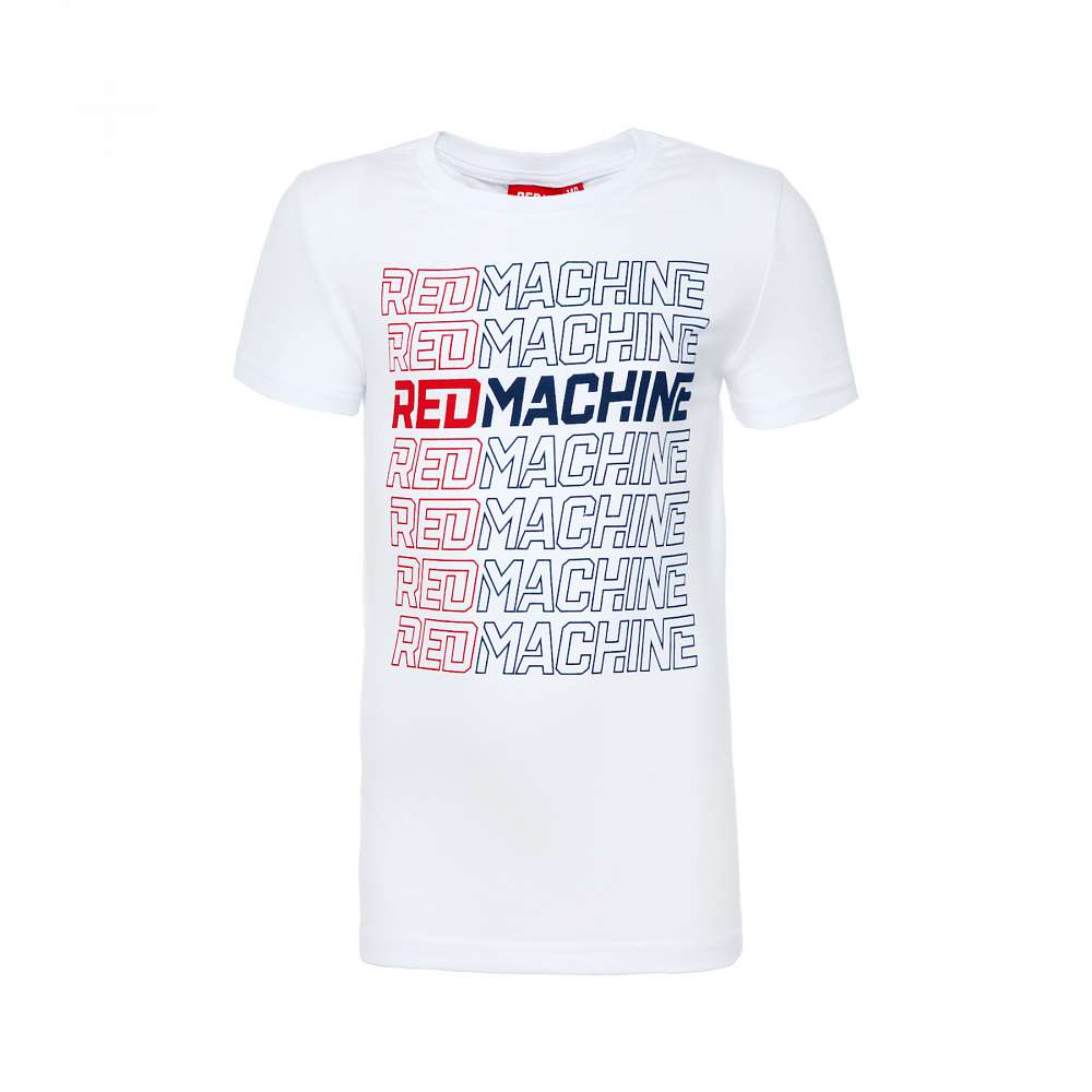 Футболка подростковая оверсайз "Red Machine" белая арт. RM20017