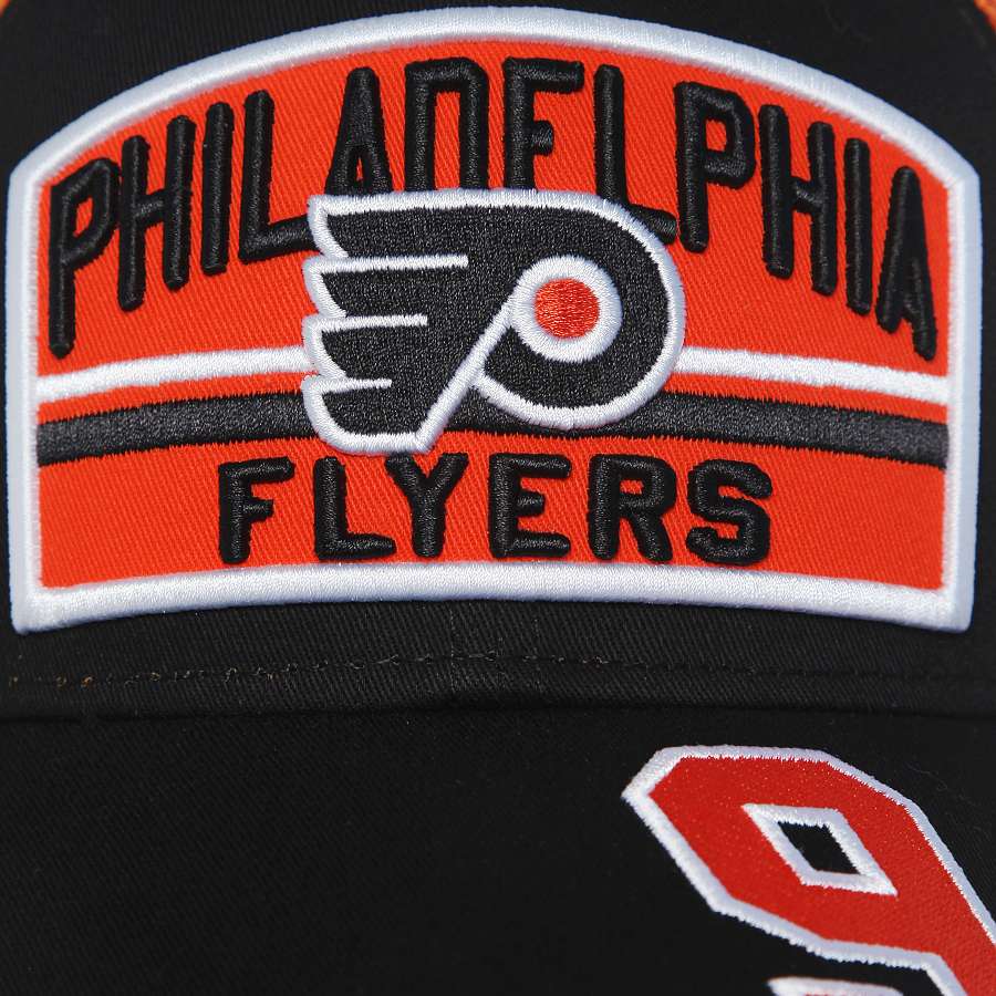Бейсболка Philadelphia Flyers №9, черно-оранж.