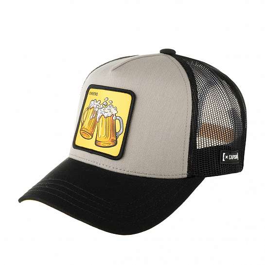 Бейсболка CAPSLAB арт. CL4/1/CT/CHE Premium Cheers (серый / черный)