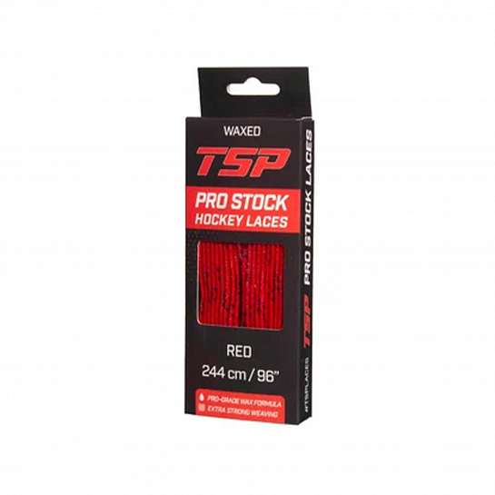 TSP Шнурки хоккейные с пропиткой - серия PRO STOCK Waxed (Red)