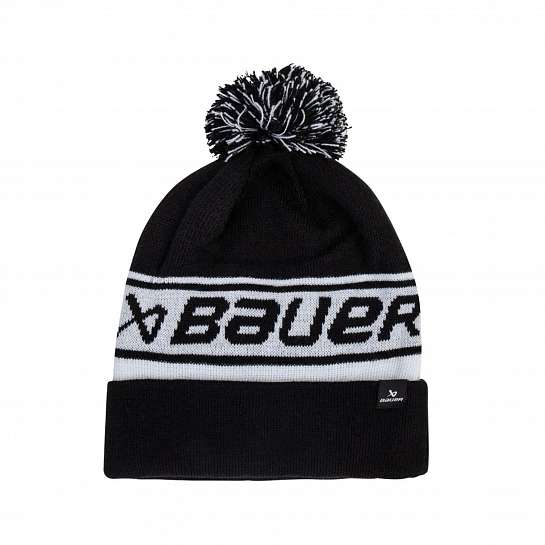 Шапка S24 BAUER TEAM RIBBED POM-SR-BLK