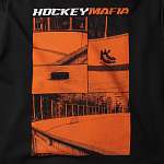 Мужское худи «Hockey Mafia» Оранжевый принт на спине