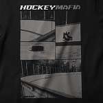 Футболка женская "Hockey Mafia". Серый принт на спине.
