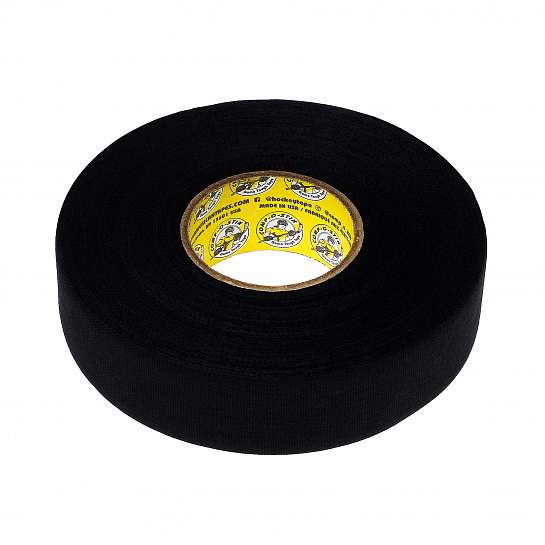 Клейкая хоккейная лента, черная, тканевая для крюка клюшки (24мм*25м)