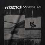Футболка мужская "Hockey Mafia". Серый принт на спине.