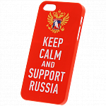 Чехол "KEEP CALM AND SUPPORT RUSSIA" для iPhone 6+