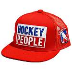 Бейсболка "Hockey People" красная