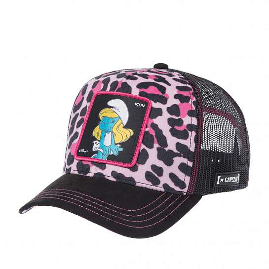 Бейсболка CAPSLAB арт. CL/SMU/2/CT/LEOP The Smurfs Smurfette (розовый / черный)