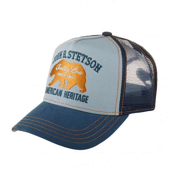 Бейсболка STETSON арт. 7751101 TRUCKER CAP BEAR (синий / голубой)