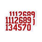 Набор наклеек цифр на хоккейный шлем BIG BOY (красный)