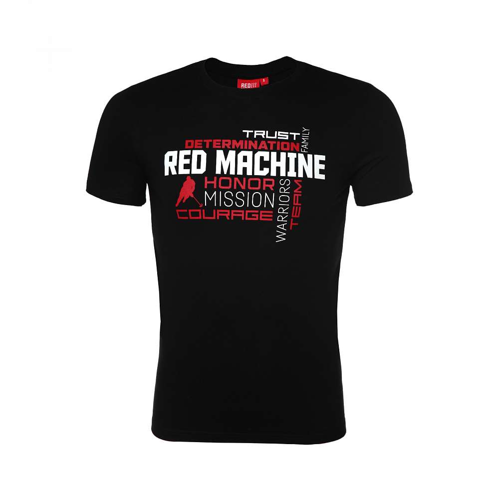 Футболка мужская "Red Machine. Determination" черная арт. RM20003