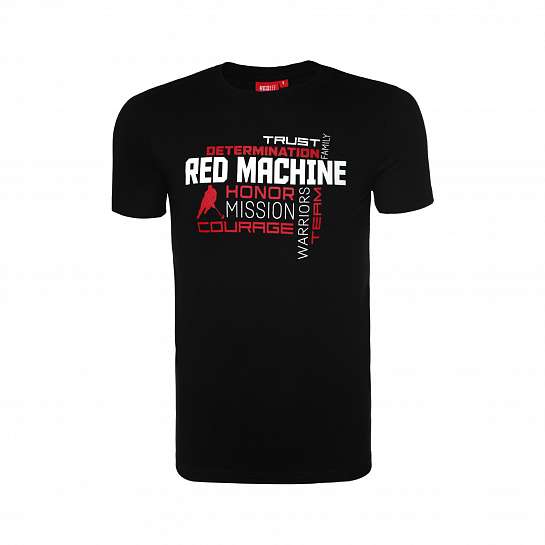 Футболка подростковая "Red Machine. Determination" черная арт. RM20015