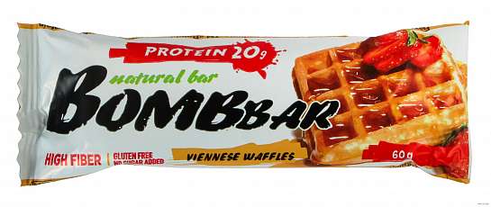 ТМ "BOMBBAR" Батончик неглазированный со вкусом "Венские вафли" 60 г
