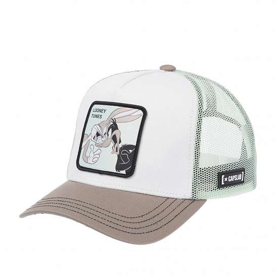 Бейсболка CAPSLAB арт. CL/LOO11/1/CT/BD Looney Tunes Bugs Bunny and Daffy Duck (серый / белый)
