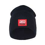 Шапка трикотажная вязаная синяя "Red Machine" без помпона