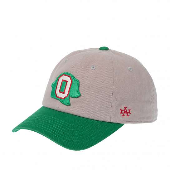 Бейсболка AMERICAN NEEDLE арт. SMU715A-OAO Oakland Oaks New Timer Slouch MILB (серый / зеленый)
