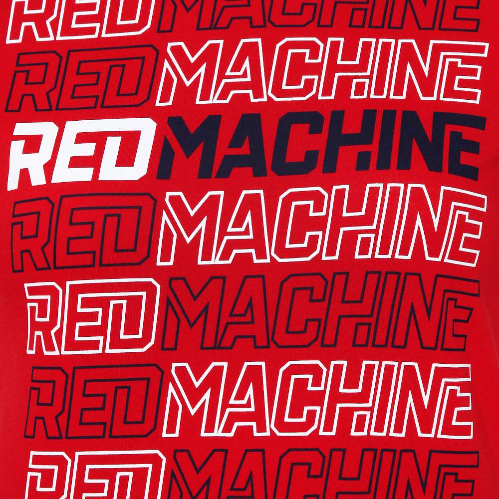 Футболка женская слоган "Red Machine" красная арт. RM20011