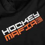 Женское худи «Hockey Mafia» Оранжевый принт на спине