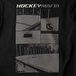 Мужское худи «Hockey Mafia» Серый принт на спине