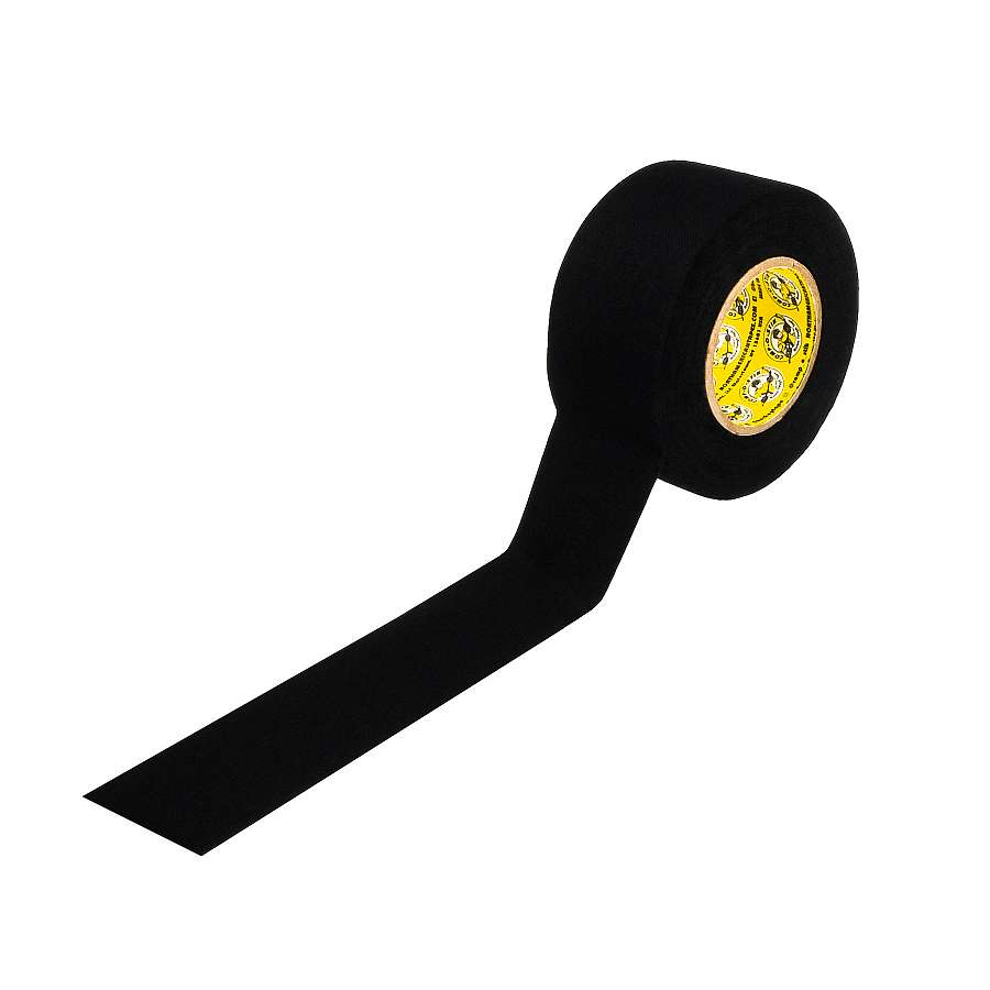 Клейкая хоккейная лента, черная, тканевая для крюка (36мм*13м)